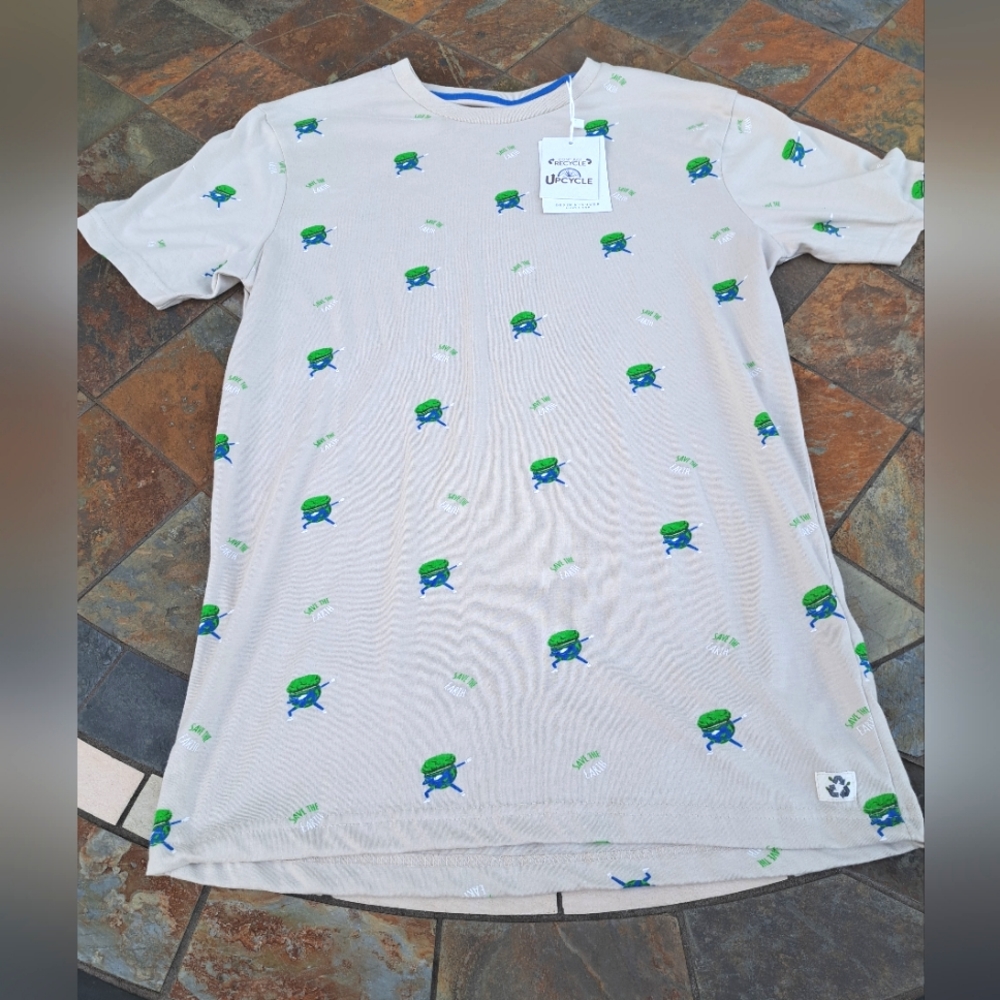 Denim & Flower Save The Earth Tee NWT size S
